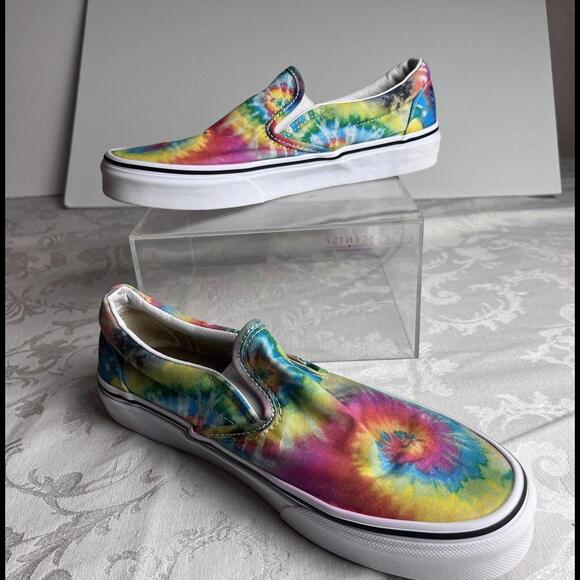 Vans Unisex Adult Shoes Womens Size 8.5 Mens Size 7 Tie Dye Slip On Sneaker - Picture 2 of 9